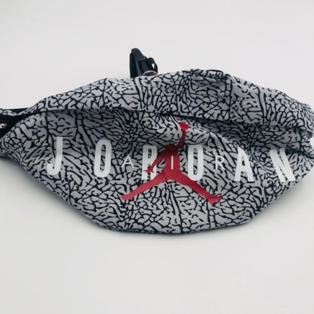 Jordan Elephant Print Waist Bag Fanny Pack Black Red Jumpman Logo‎